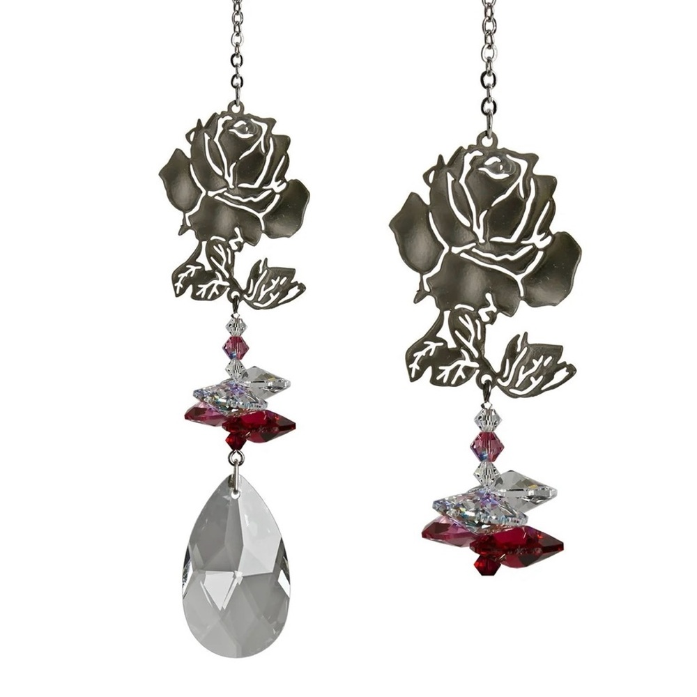 Woodstock Chimes- Crystal Fantasy Suncatcher Rose